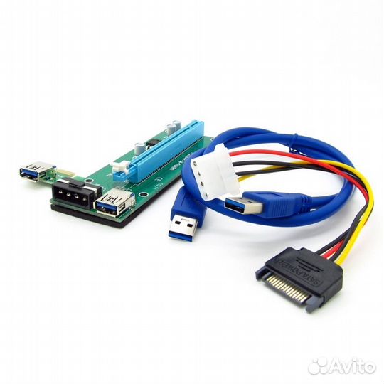 Райзер PCI-Express 1x - 16x riser pci-e