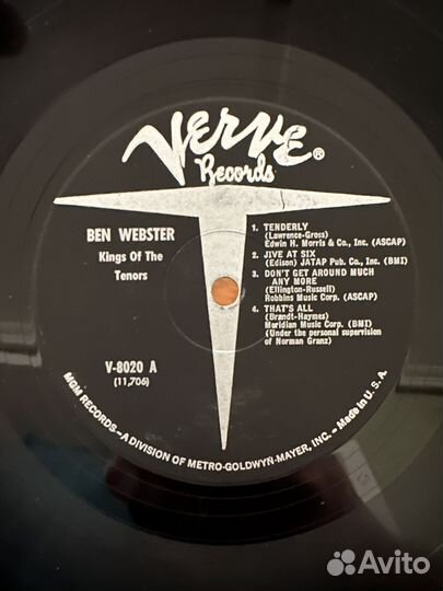 Ben Webster – King Of The Tenors, US, NM