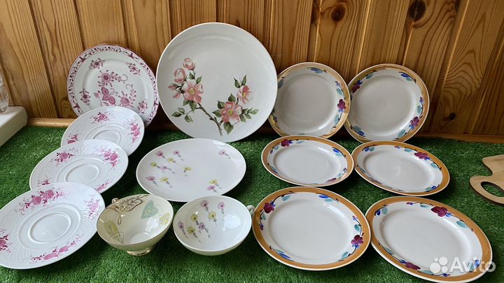 Посуда фарфор Германии Тарелки чашки Дулево