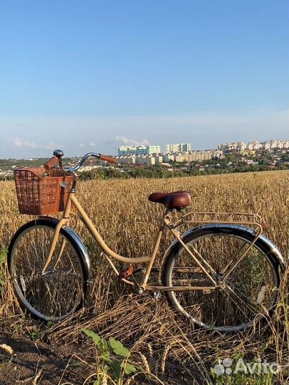 Велосипед в стиле ретро аренда для фото (бежевый)
