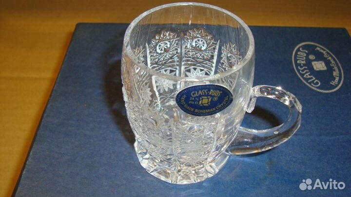 2 богемские хрустальные кофейные пары. Хрусталь