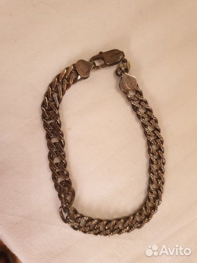 Серебряный браслет, часы