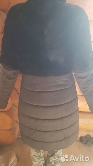Пальто женское с норкой 46размер
