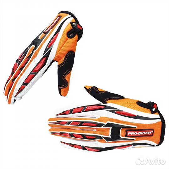 Мото перчатки Pro-Biker CE-01 оранжевые