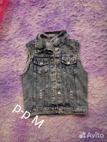 Джинсовая безрукавка