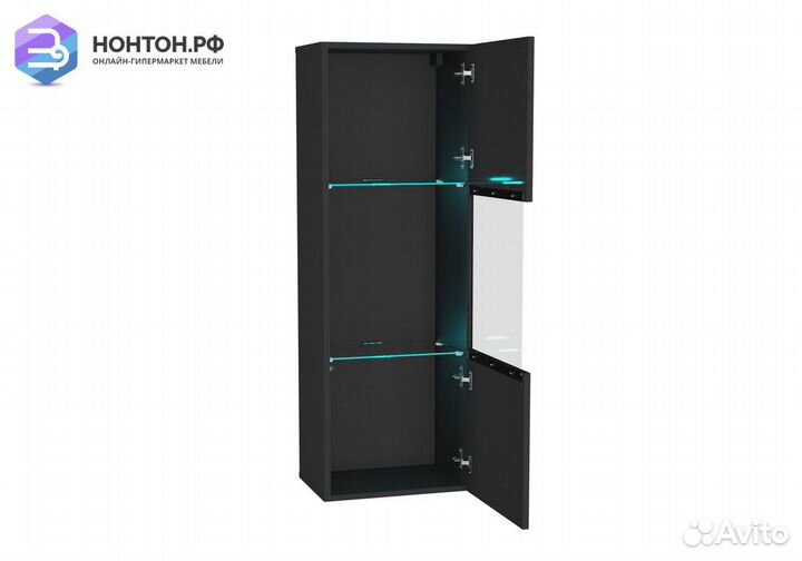 Шкаф навесной Point тип-22 черный глянец / черный