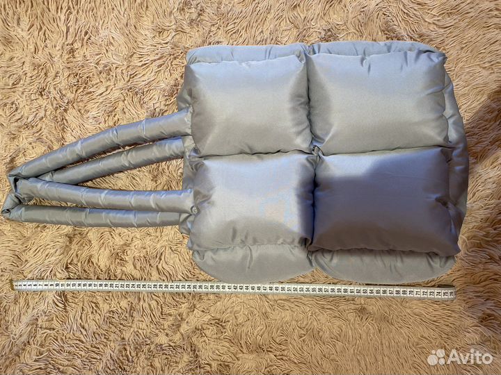 Серый дутый шоппер just warm