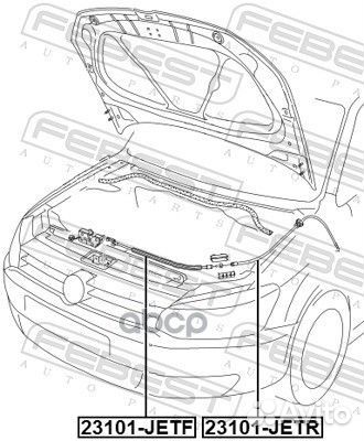 Трос открывания замка капота 23101jetf Febest