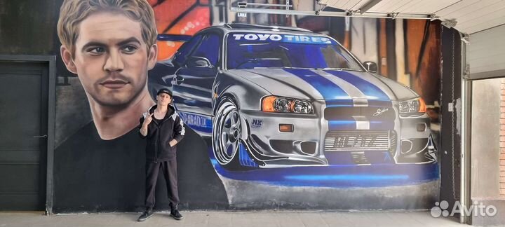 Роспись стен, картины на холстах, Аэрография