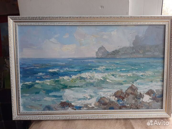 Картина маслом на холсте. Море. Пейзаж 