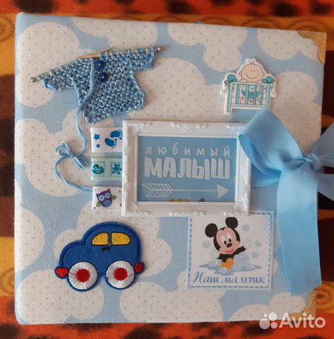 Фотоальбом ручной работы для новорожденного