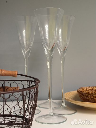 Бокалы для шампанского большие 4 шт