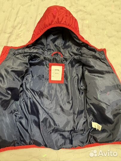 Куртка демисезонная детская красная 98