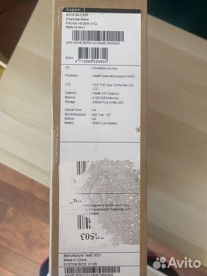 Ноутбук acer aspire 3 a315