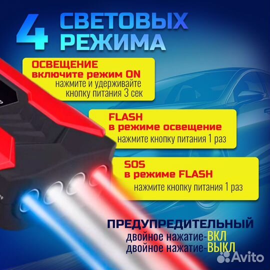 Пускозарядное устройство для авто 28000 mah