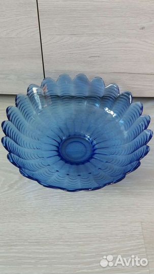 Ваза салатник цветное стекло