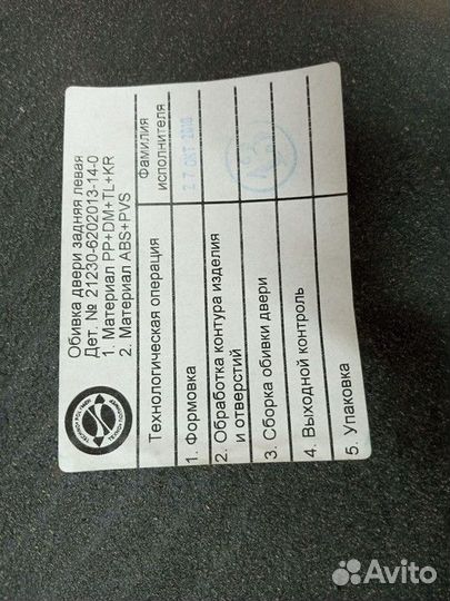 Обшивка двери задняя левая Chevrolet Niva