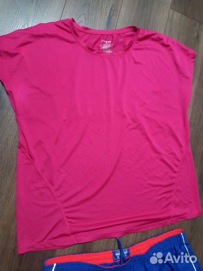 Спортивные шорты и футболка work out размер 48-50
