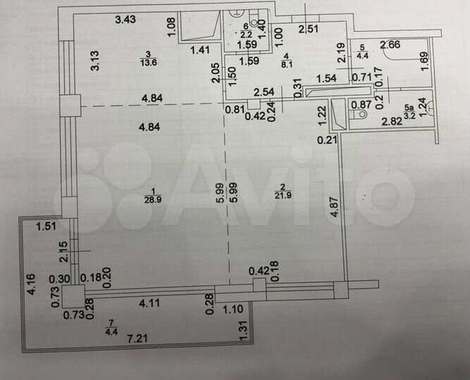 Своб. планировка, 91 м², 17/18 эт.