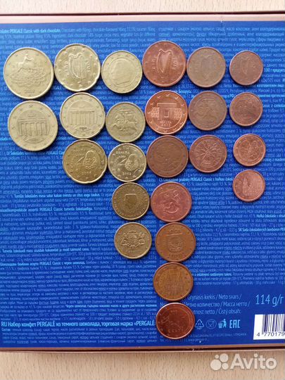 Монеты стран Еврозоны. Евроценты. Цена за всё