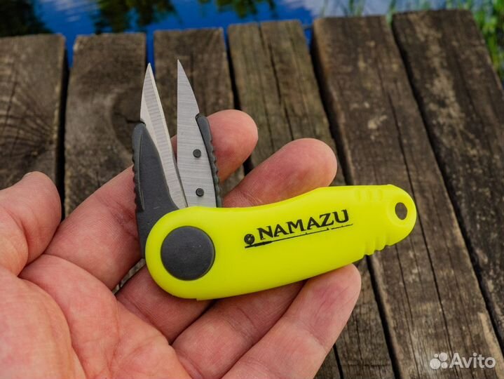 Ножницы для лески складные Namazu желтые