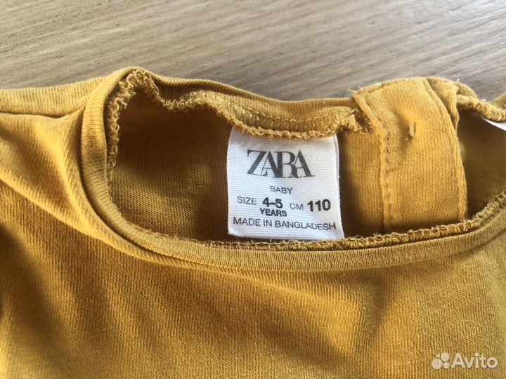 Лонгслив и комбинезон Zara 110 4-5 лет