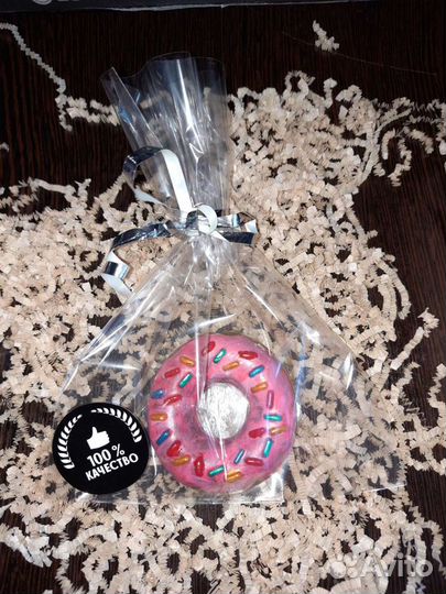 Мыло ручной работы пончик