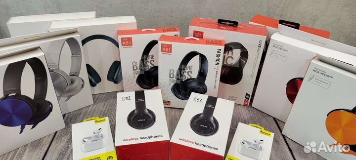 Беспроводные, проводные большие наушники