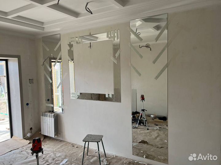 Изделия из стекла, зеркала. Монтаж