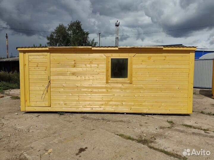 Вагончик бытовка строительная с установкой
