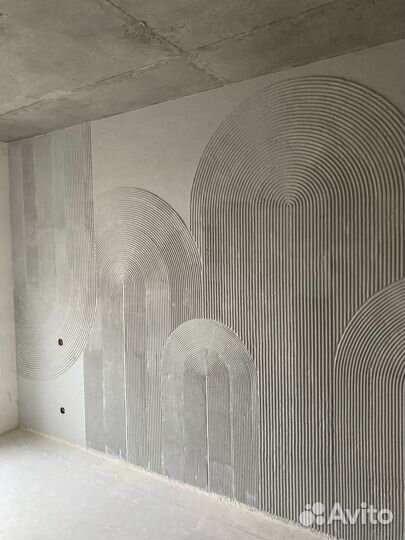 Барельеф скала замша шелк микроцемент бетон