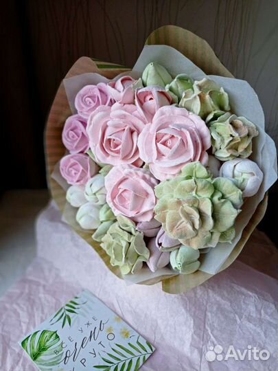 Съедобные букеты из зефира