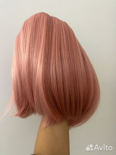 Парик розовый