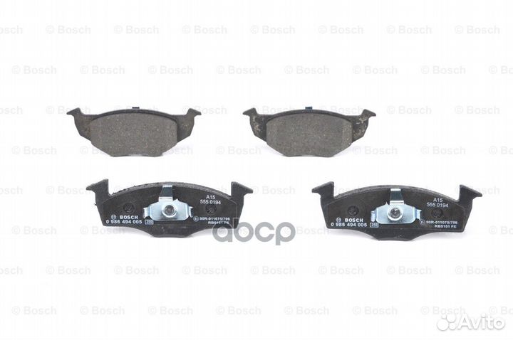 Колодки тормозные передние bosch 0 986 494 005