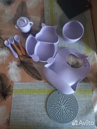 Набор детской силиконовой посуды