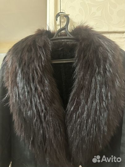 Дубленка натуральная женская с норкой