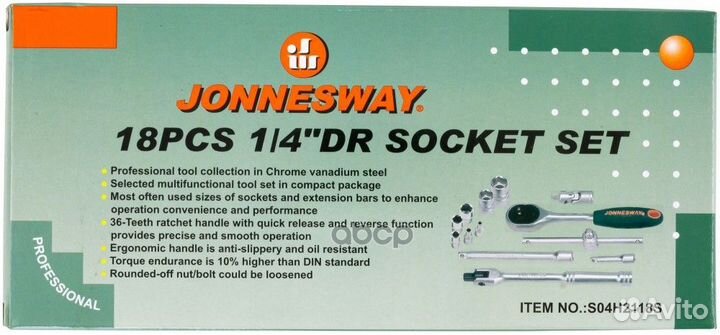 Набор головок торцевых 1/4