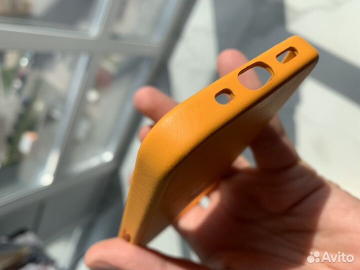 Чехол кожаный iPhone 12 mini оригинал