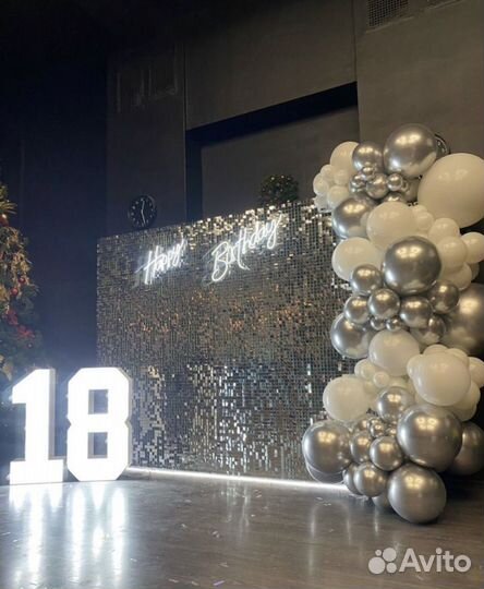 Фотозона из паеток в аренду