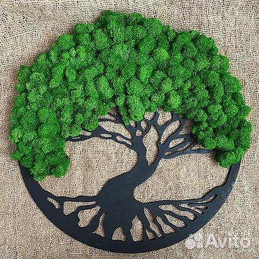 Панно из стабилизированного мха «Дерево жизни»