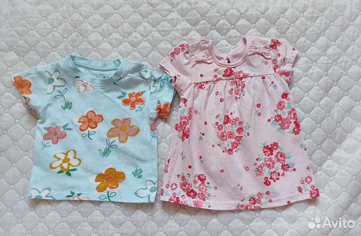 Одежда на девочку пакетом футболка платье 56 62