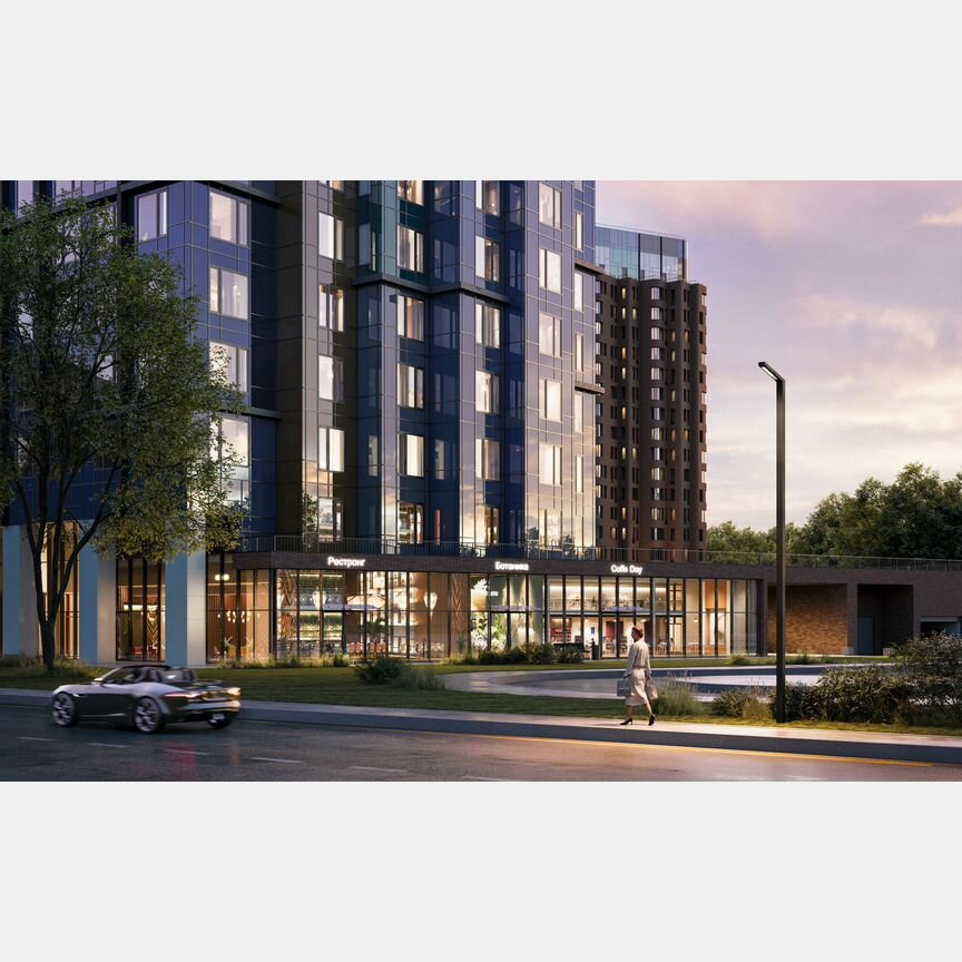 2-к. квартира, 53,6 м², 6/43 эт.