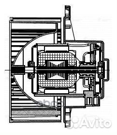 Э/вентилятор отоп. для а/м Hyundai H-1 Starex