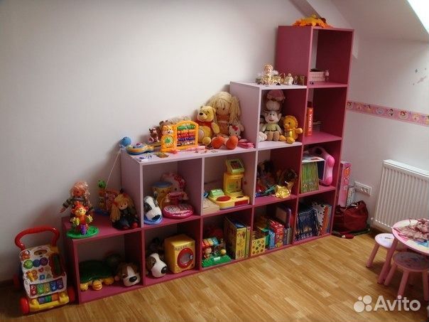 Стеллаж в детскую комнату для девочки арт. N101