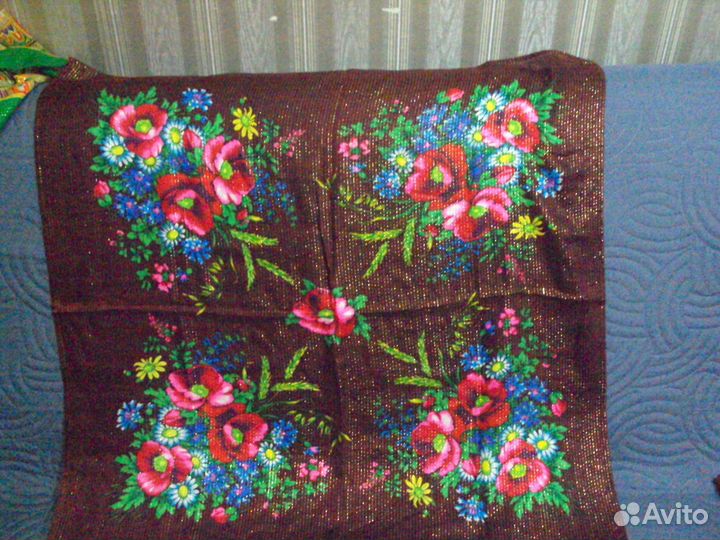 3 женских платка с люрексом СССР