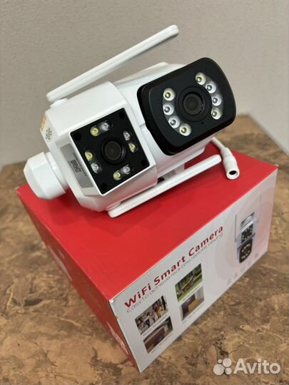 Камера видеонаблюдения с двойным обьективом wifi