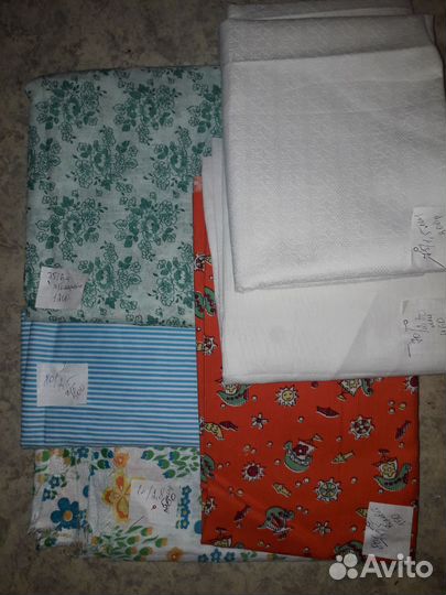 Отрезы ткани из ссср,бязь,сатин, лавсан,вельвет