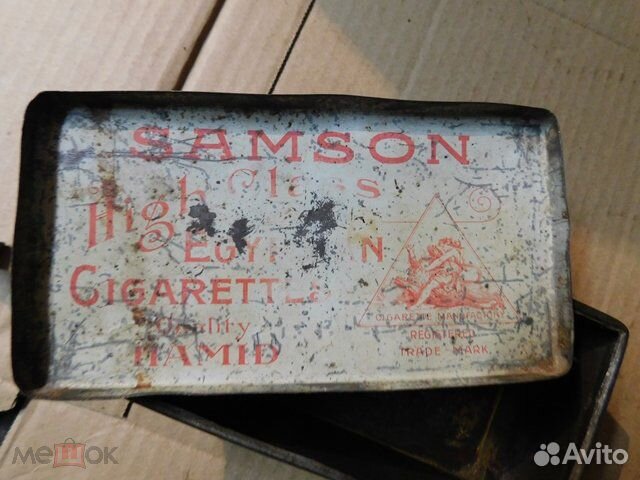 Антикварная коробка из под сигарет Samson-Hamid