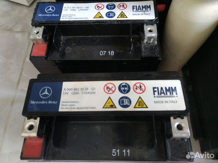 Аккумуляторы оригинал Mercedes обслужены заряжены