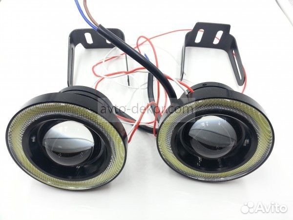 Фары линзованые 20W High Power chip с ангельскими